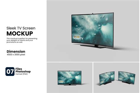 Sleek TV Screen Mockup Graphic By Bimockups Creative Fabrica