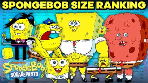 SpongeBob Ranking By Size! 📏 | SpongeBob - YouTube