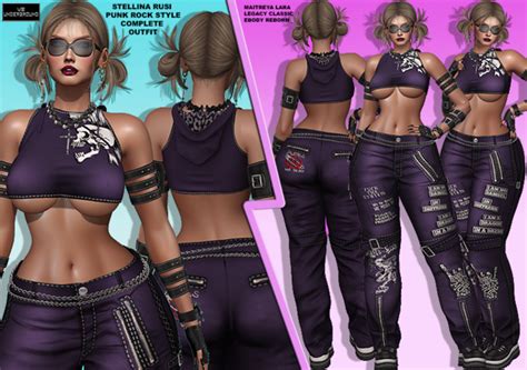 Second Life Marketplace - **STELLINA RUSI PURPLE PUNK ROCK STYLE ...