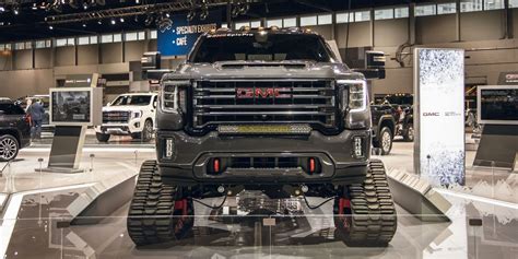 GMC Puts Snow Tracks on a Sierra HD Pickup, a Winter Tradition