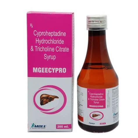 Cyproheptadine Hcl Tricholine Citrate Syrup For Hospital Packaging