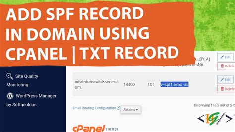 How To Add SPF Record In Domain In Hosting CPanel TXT Record DNS