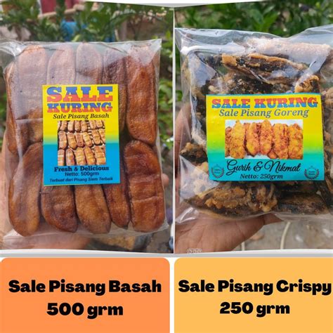 Jual Sale Pisang Basah Sawarna Gr Cemilan Pisang Sale Crispy