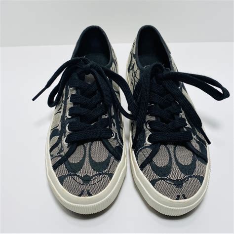 Coach Signature Black And White Sneakers - Gem