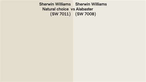 Sherwin Williams Natural Choice Vs Alabaster Side By Side Comparison