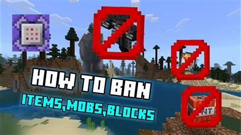 How To Ban Items Blocks And Mobs With Command In Minecraft Server