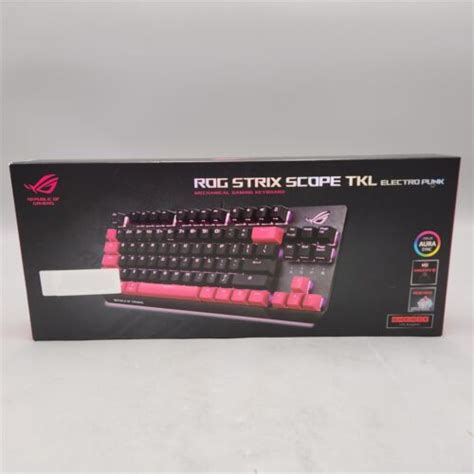 ASUS ROG Strix Scope TKL Electro Punk Mechanical Keyboard Cherry MX Red