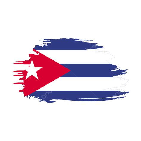 Bandera De Cuba Trazo De Pincel Clipart Vector Png Bandera Cubana