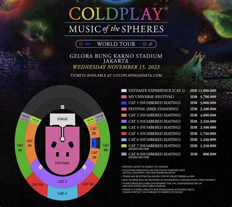 Harga Tiket Dan Layout Konser Coldplay Di Jakarta Resmi Dirilis