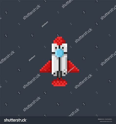 Rocket Pixel Art Style Stock Vector (Royalty Free) 2164564851 ...