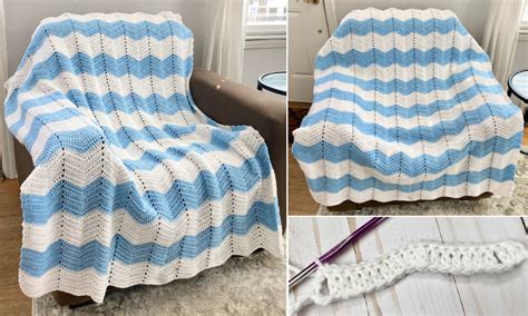 Easy Chevron Afghan - Crochet Pattern - Crafty Kitty Crochet