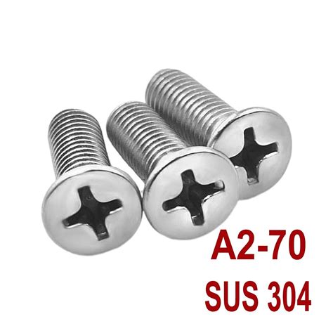 25X M5x16 Flat Countersunk Head Phillips Machine Screws Bolts SUS G304