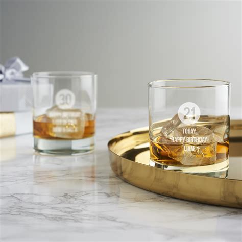 Personalised Special Age Birthday Whisky Glass For Him Becky Broome