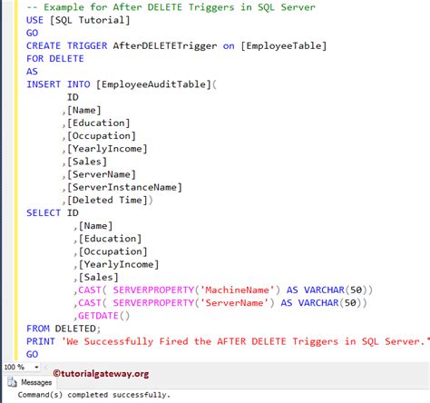 Sql Server Coding The After Delete Trigger In Sql Server Hot Sex Picture