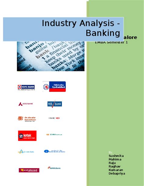 Doc Industry Analysis Banking Debapriya Mukhopadhyay