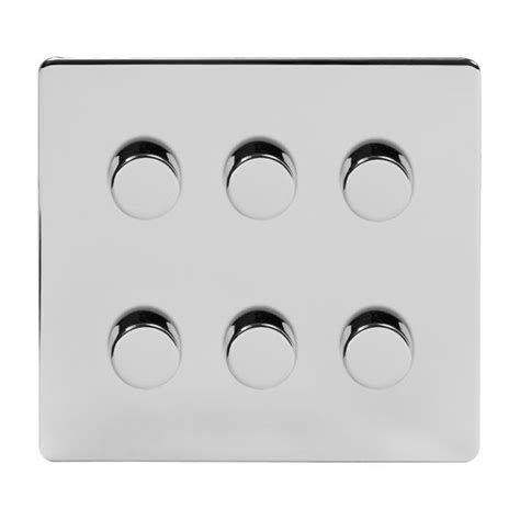 Soho Lighting Polished Chrome 6 Gang 2 Way Intelligent Trailing Dimmer