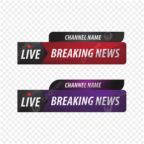 News Lower Thirds Vector Png Images Social Media Lower Third Breaking