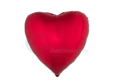 Ballon Aluminium Coeur Rouge X Cm