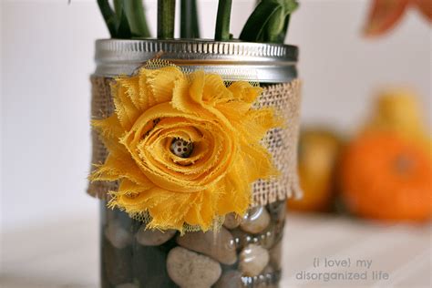 Fall Mason Jar Centerpiece - {i love} my disorganized life