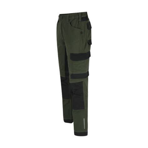 Pantalon de Travail Herock Xeni Kaki Foncé Noir materiauxnet