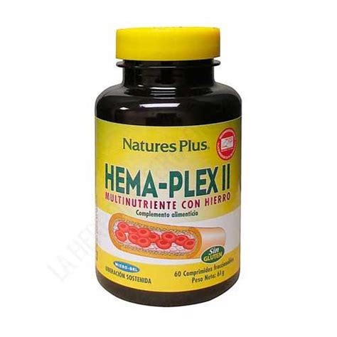 Hemaplex Ii Multinutriente Con Hierro Nature S Plus 60 Comprimidos Nature S Plus Herbolario