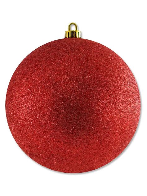 Red Glitter Large Display Bauble Christmas Decoration 20cm