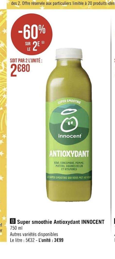 Promo Super Smoothie Antioxydant Innocent chez Géant