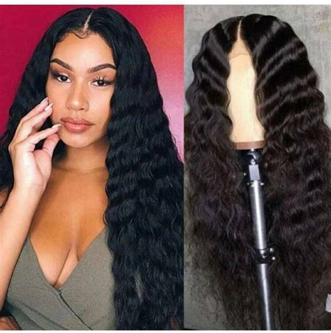 Magic Love Human Virgin Hair Wavy Pre Plucked Lace Wig For Black Woman