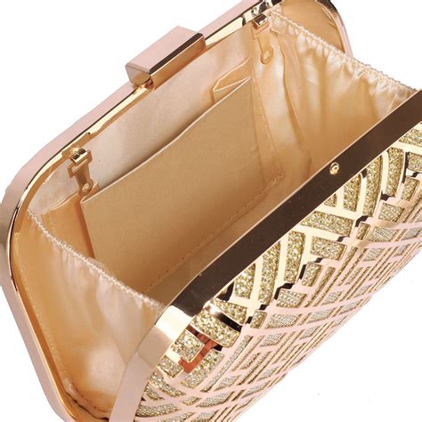 Lse Gold Metal Mesh Clutch Bag