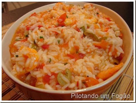 Risoto De Camar O Pilotando Um Fog O Brazilian Food Food Food For