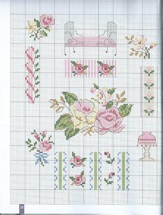 Grilles Points De Croix Roses