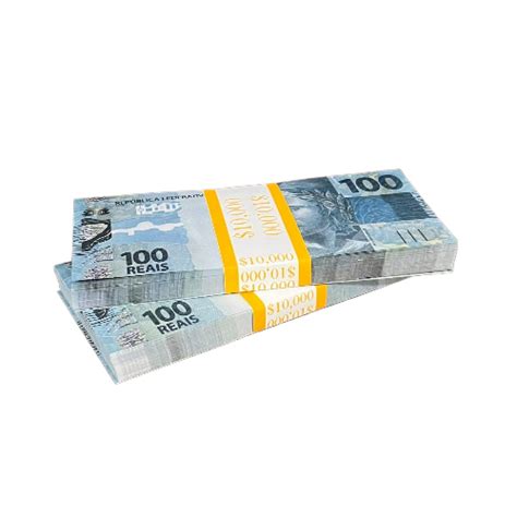 Nota 100 Reais Tamanho Real Kit Contem 100 Unidades Notas Brinquedos