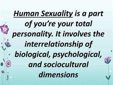 3 Dimensions Of Human Sexuality Pptx