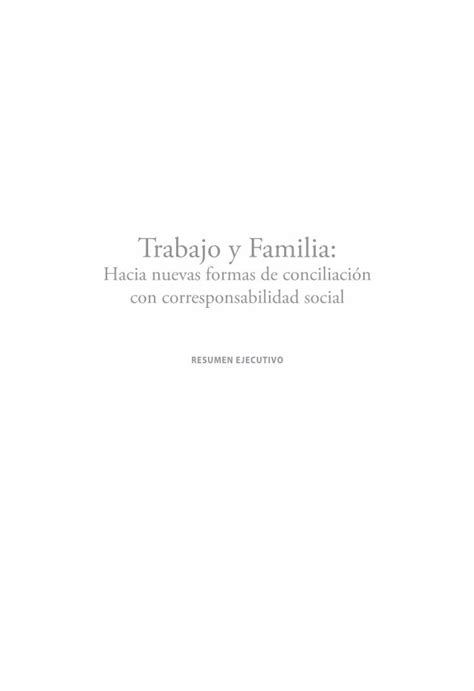 Pdf Trabajo Y Familia Oit Cinterfor En La Elaboraci N Del Resumen