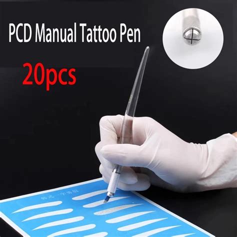 Pcs Crystal Manual Tattoo Pen Pcd Tattoo Eyebrow Microblading Pen For