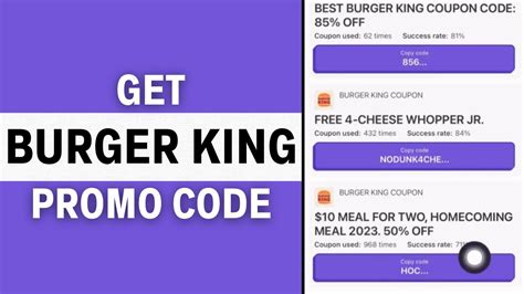 How To Get Burger King Promo Code Working Burger King Coupon Codes