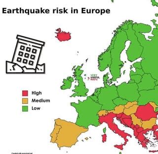 Earthquake risk in Europe : r/Maps