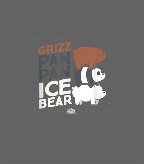 We Bare Bears Grizz Pan Pan Ice Bear Christmas Pre Digital Art By Rainyv Theah Fine Art America