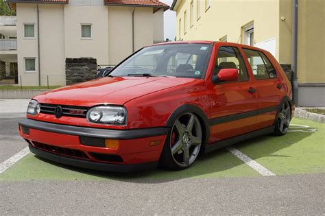 Volkswagen Golf Gti Mk3 Modified Stance Slammed Red Autos Y Motocicletas Vw Mk1