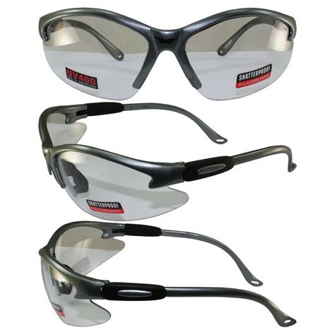 Global Vision Cougar Safety Glasses Grey Frame Clear Lens Ansi Z871 Ebay