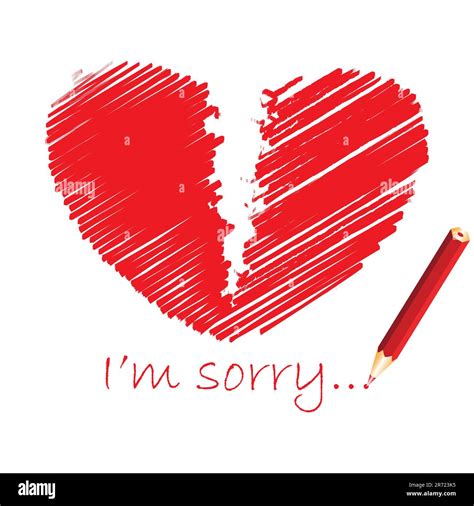 Red Broken Heart Vector Illustration Stock Vector Image And Art Alamy