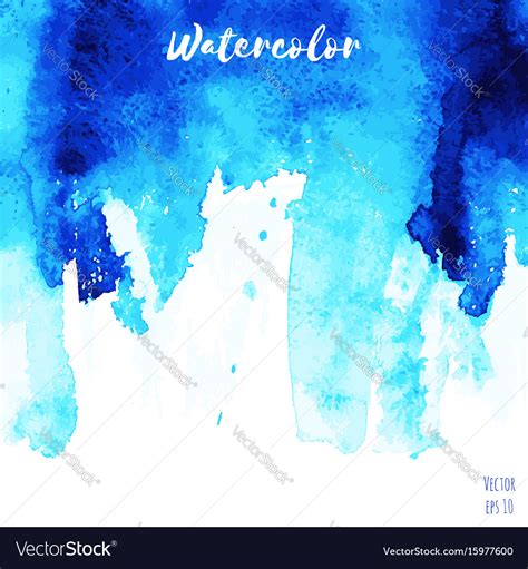 Blue Indigo Watercolor Texture Background Vector Image