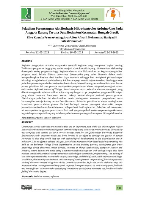 Pdf Pelatihan Perancangan Alat Berbasis Mikrokontroler Arduino Uno