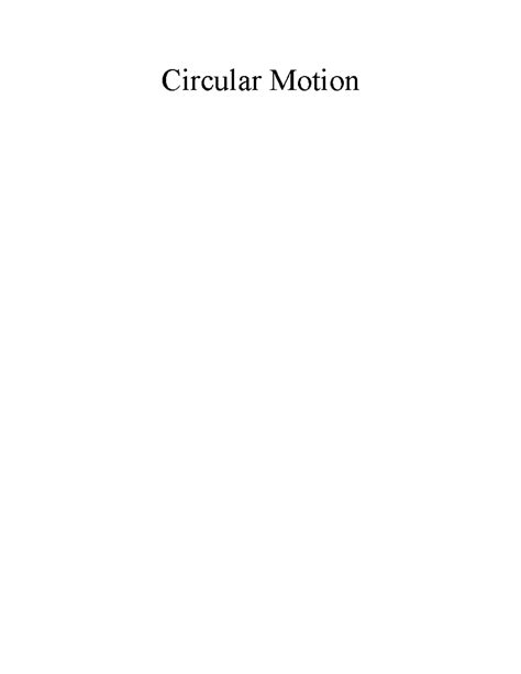 Circular Motion Lab Report Circular Motion Introduction Like Linear