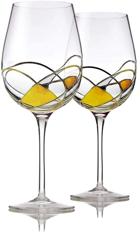 Amazon Bezrat Wine Glasses Hand Painted Set Of Women Wine