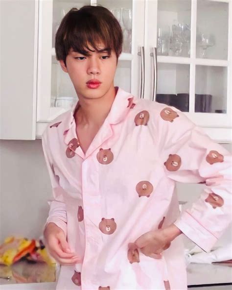 Bts Jin 진⁷ On Instagram “♡ Good Morning Jin 💕💕 ⁡ 🐹『ヌナ〜！フルグラどこ〜？』 ⁡