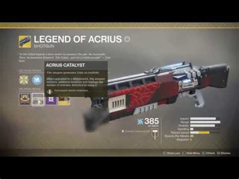 Destiny How To Obtain The Legend Of Acrius Catalyst Progress