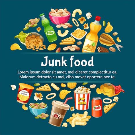 Premium Vector | Poster of junk food.