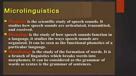 Introduction To Linguistics Ppt