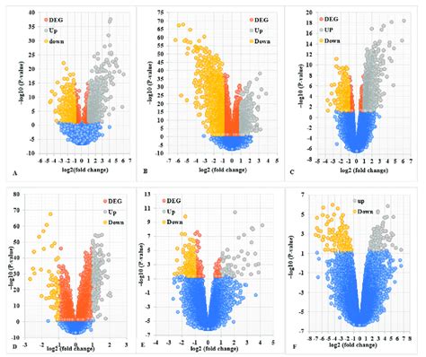 Identification Of Degs By Volcano Plot For Pca Volcano Plot For Six